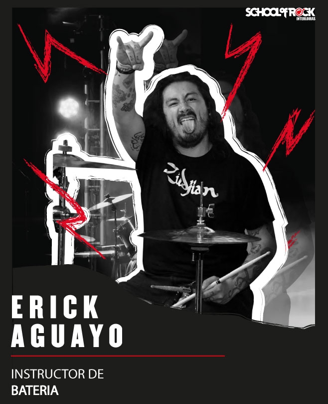 Instructor de Batería Erick Aguayo