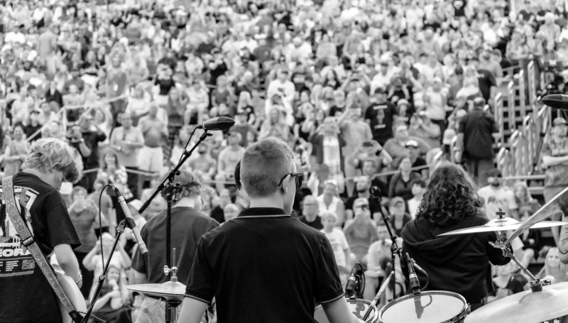 School of Rock Students Performing on Stage