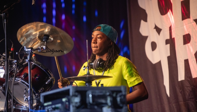 School of Rock Students Performing on Stage